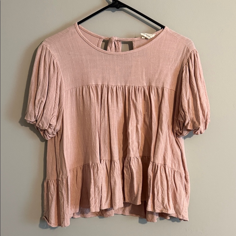 Peach Love California Blush Ruffle Blouse